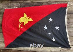 6 feet long original antique vintage Papua New Guinea flag, us ww2 connection
