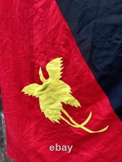 6 feet long original antique vintage Papua New Guinea flag, us ww2 connection