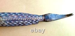 89.5 cm Vintage Hand Carved Wooden PNG Crocodile Sculpture
