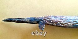 89.5 cm Vintage Hand Carved Wooden PNG Crocodile Sculpture