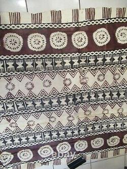 8ft x 4ft Tapa Bark Cloth Papua New Guinea PNG Sepik Region 1960's Rare Piece