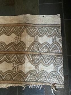 A Good Early Tapa Cloth Section Old Papua New Guinea Hand Made Tribal Art OLD