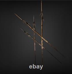 A Pair of Old Papua New Guinea Harpoons/ Spears Miiddle Sepik River Tribal