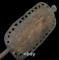 A Stone Carved. Unpigmented Kidney Shape Lumi People Torricelli Papua New PNG