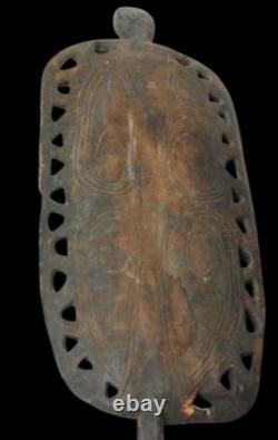 A Stone Carved. Unpigmented Kidney Shape Lumi People Torricelli Papua New PNG