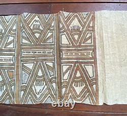 A superb Long Tapa Cloth Panel Old Papua New Guinea Hand Made Oceanic Art OLD