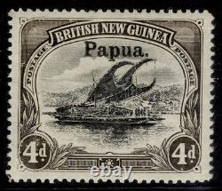 AUS Papua (BNG) EDVII SG17, 4d black & sepia LH MINT. Cat £250. Wmk HORIZONTAL