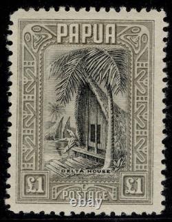 AUS Papua (BNG) GV SG145, £1 black & olive-grey, LH MINT. Cat £275