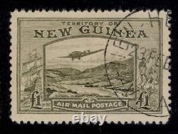 AUSTRALIA New Guinea GVI SG225, £1 olive-green, FINE USED. Cat £160
