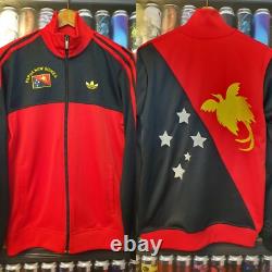 Adidas Mens Small Tracksuit Jacket Track Top Vintage Retro Papua New Guinea