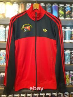 Adidas Mens Small Tracksuit Jacket Track Top Vintage Retro Papua New Guinea