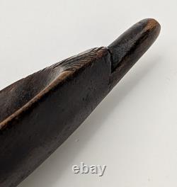African Antique / Vintage Tribal Carved Wood Canoe Shaped Bowl Papua New Guinea