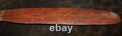 An Excellent Older PNG Rosewood Janus-Form Figural Lime Spatula 19 1/4 x 2w