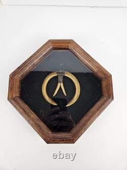 Antique 1800's Papua New Guinea Tribal Boar Tusk Head Hunter Necklace Shadow Box