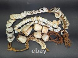 Antique 1880s-1920s Papua New Guinea Shell Currency Necklace Lot Kula Conus Naga
