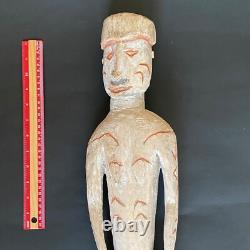 Antique 1900s Asmat Primitive Male Fertility Carved Figure Papua New Guinea 71cm