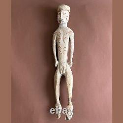 Antique 1900s Asmat Primitive Male Fertility Carved Figure Papua New Guinea 71cm