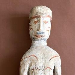 Antique 1900s Asmat Primitive Male Fertility Carved Figure Papua New Guinea 71cm