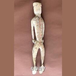 Antique 1900s Asmat Primitive Male Fertility Carved Figure Papua New Guinea 71cm