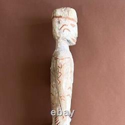 Antique 1900s Asmat Primitive Male Fertility Carved Figure Papua New Guinea 71cm