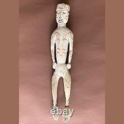 Antique 1900s Asmat Primitive Male Fertility Carved Figure Papua New Guinea 71cm