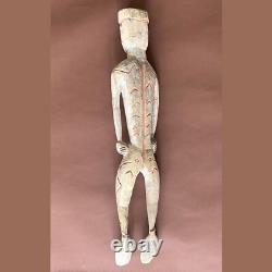 Antique 1900s Asmat Primitive Male Fertility Carved Figure Papua New Guinea 71cm