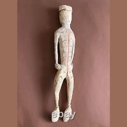 Antique 1900s Asmat Primitive Male Fertility Carved Figure Papua New Guinea 71cm