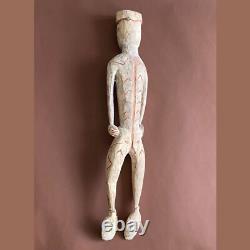 Antique 1900s Asmat Primitive Male Fertility Carved Figure Papua New Guinea 71cm