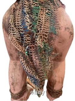 Antique 85cm High Papua New Guinea Carved Tribal Chief Statue Was $598 Now $250