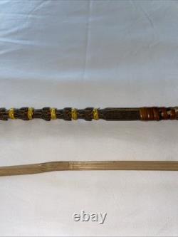 Antique Buka Island Papua New Guinea Barbed Carved Wood Arrow Withthrowing Device