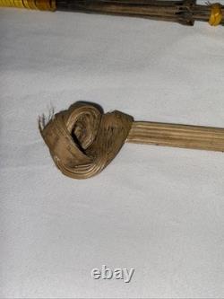 Antique Buka Island Papua New Guinea Barbed Carved Wood Arrow Withthrowing Device
