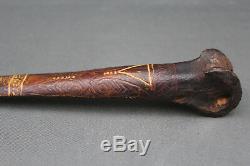 Antique Iatmul or Asmat cassowary bone dagger Papua New Guinea Early 20th