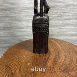 Antique Massim Papua New Guinea Wood Totem MOP Shell Inlay Trobriand Ex-Curator