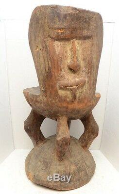 Antique PAPUA NEW GUINEA ORATORS STOOL CHAIR East Sepik River Tribal ancestor