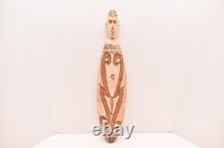 Antique PAPUA NEW GUINEA SAGO BOWL 25 EARLY 1900S ASMAT VTG OCEANIC CARVED WOOD