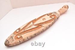 Antique PAPUA NEW GUINEA SAGO BOWL 25 EARLY 1900S ASMAT VTG OCEANIC CARVED WOOD