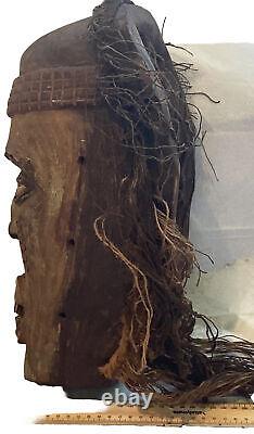 Antique Papua New Guinea Authentic Wooden Handmade Tribesmen Ancestor Head Piece