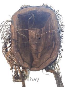 Antique Papua New Guinea Authentic Wooden Handmade Tribesmen Ancestor Head Piece