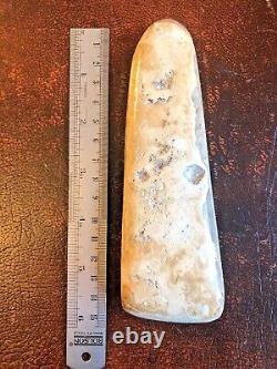 Antique Papua New Guinea Hard Stone Ceremonial Currency Axe Coin Art Club Adze