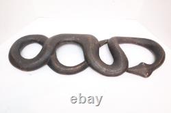 Antique Papua New Guinea LARGE Snake Carved Wood Hanging Sepik River 28