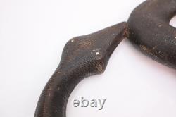 Antique Papua New Guinea LARGE Snake Carved Wood Hanging Sepik River 28