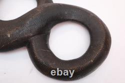 Antique Papua New Guinea LARGE Snake Carved Wood Hanging Sepik River 28