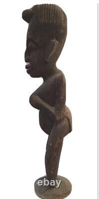 Antique Papua New Guinea Mountain Deity Tribe Initiation Wooden Statue 60cm Tall