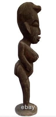 Antique Papua New Guinea Mountain Deity Tribe Initiation Wooden Statue 60cm Tall