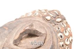 Antique Papua New Guinea Sepik River Wooden Mask Cowrie Shells 17.5 Long
