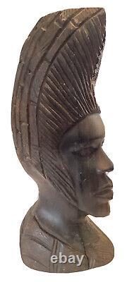 Antique Rare 1920s Rosewood Carved Papua New Guinea Ancestral Head Piece 50% Off