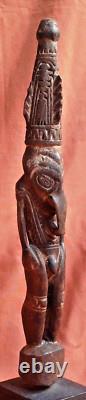 Antique SEPIK IATMUL Male Standing Figure Papua New Guinea