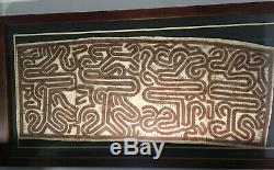 Antique Tapa Bark Cloth from Papua New Guinea South Pacific