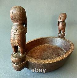 Antique Tribal Ancestor Figure Massim Soul Boat Papua New Guinea