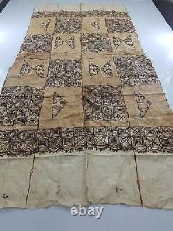 Antique Tribal Tongan Ngatu (Tapa cloths) from Samoa Fiji Tonga Papua New Guinea